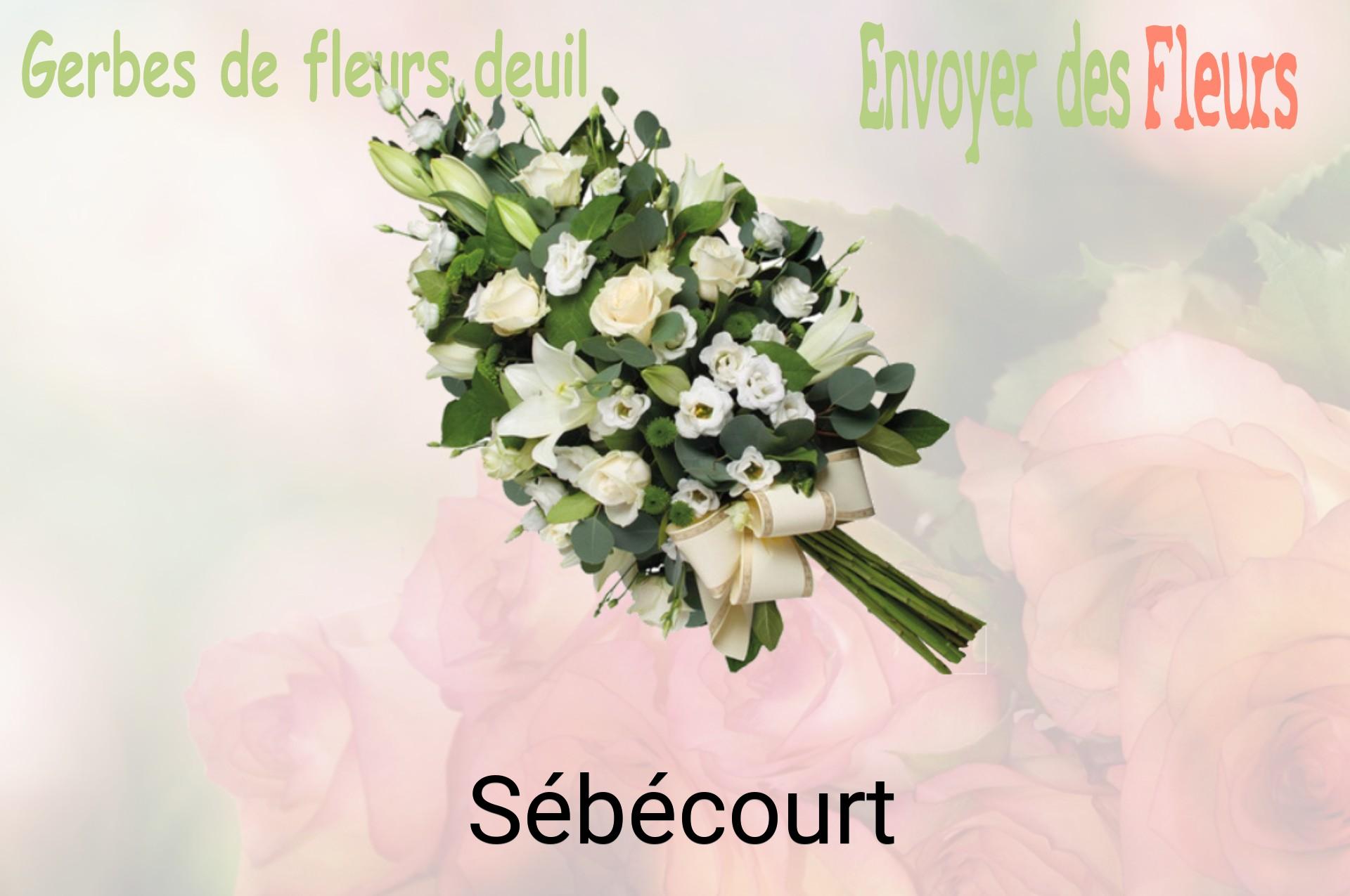 Gerbe de fleurs de deuil livrée à Sébécourt